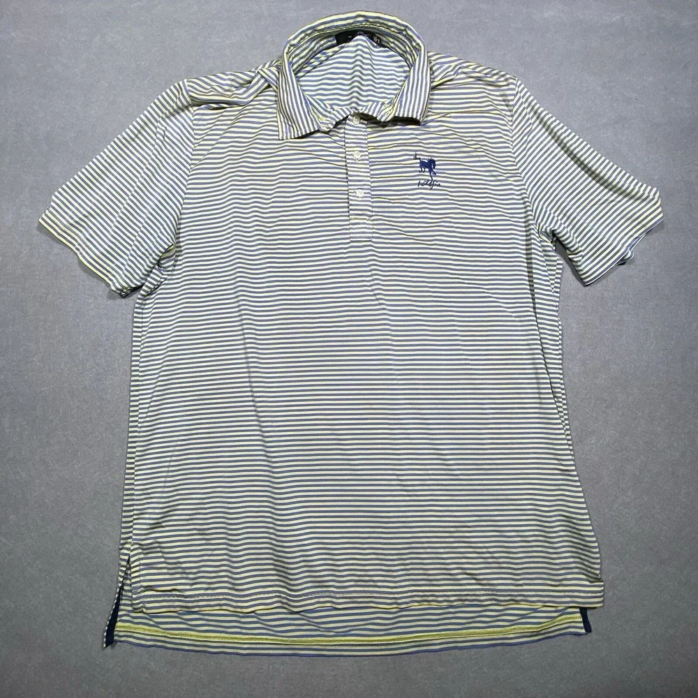 RLX Ralph Lauren Polo Shirt Mens Xl Striped Short Sleeve Performance Golf